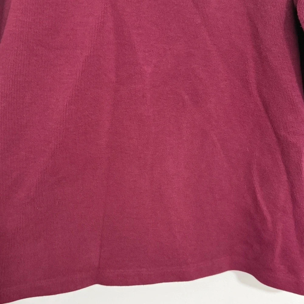 Polo Ralph Lauren Quarter Zip Pullover Men L Burgundy Pony Logo Preppy Old Money